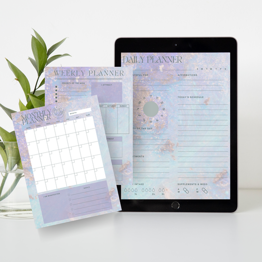 Daily Weekly Monthly Planner Set - Opal