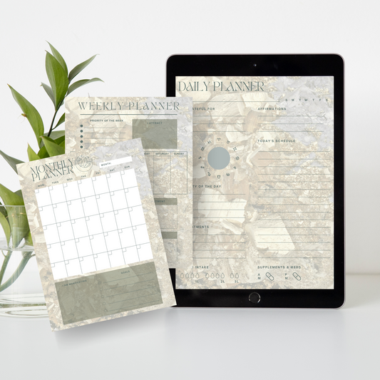 Daily Weekly Monthly Planner Set - Pyrite