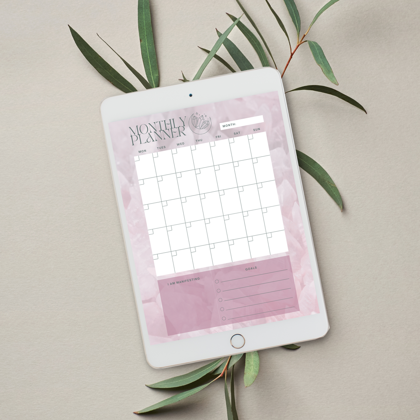 Daily Weekly Monthly Planner Set - Rose Quartz